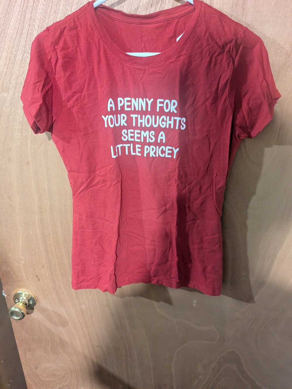 Amazon Red Short-Sleeve Graphic Tee with White Text